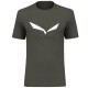 Tricou SALEWA Solidlogo Dry M T-Shirt dark olive melange
