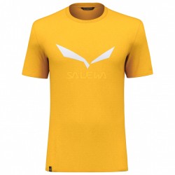 Tricou SALEWA Solidlogo Dry M T-Shirt yellow gold melange