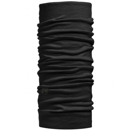 bandana tubulara BUFF Merino Lightweight Solid Black