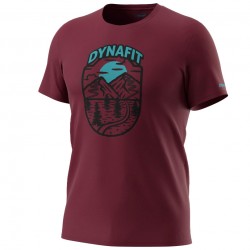 tricou DYNAFIT Graphic Co M S/S Tee burgundy/horizon